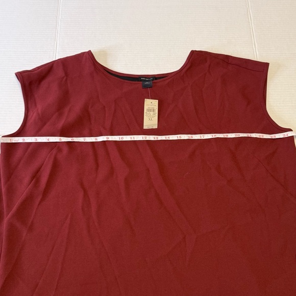 Ann Taylor Split Back Sleeveless Top Merlot Size XL Oversized NWT Office - Picture 9 of 11